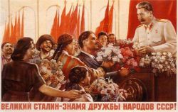 Wielki Stalin - symbol przyjaźni narodów ZSRR