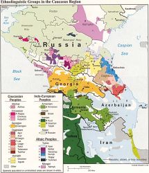 Mapa etniczna Kaukazu